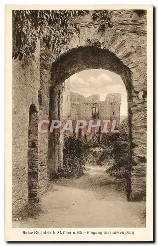 Cartes postales Ruine Rheinfels b St Goar a Rh Eingang zur inneren Burg