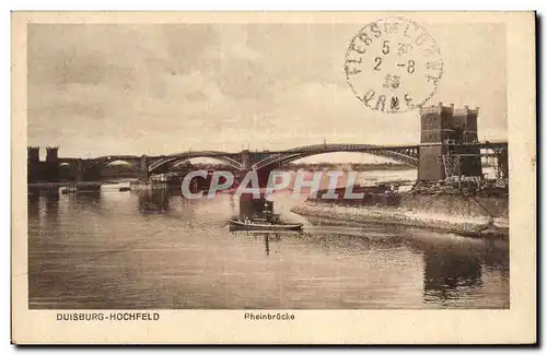 Cartes postales Duisburg Hichfeld Rheinbrucke