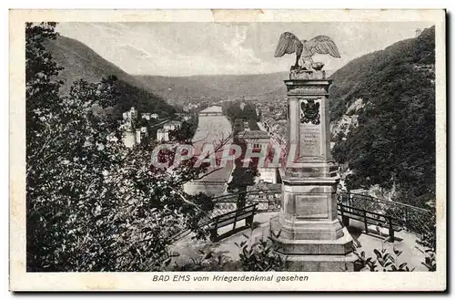 Ansichtskarte AK Bad Ems vom Kriegerdenkmal gesehen Aigle Eagle