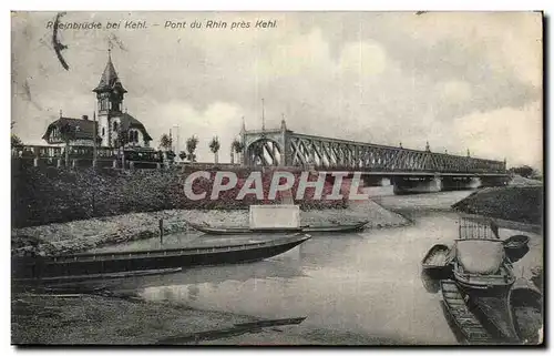 Ansichtskarte AK Rheinbrucke bei Kehl Pont du Rhin