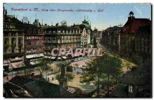 Cartes postales Frankfurt a Main Blick uber Haupstrasse Schillerplatz