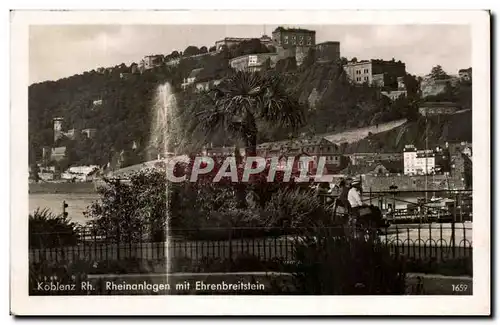 Cartes postales Koblenz Rheinanlagen mit Ehrenbreitstein