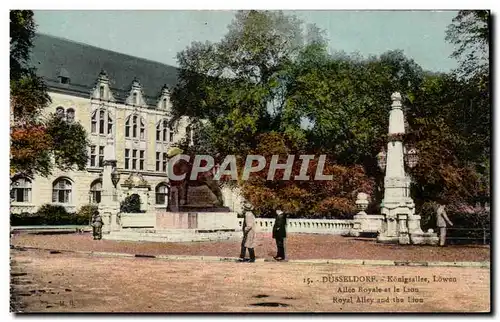 Cartes postales Dusseldorf Konigsallee Lowen