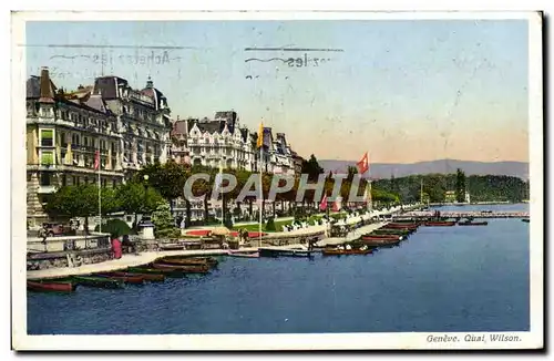 Suisse - Schweiz - Quai Wilson - Geneve - Geneva Ansichtskarte AK