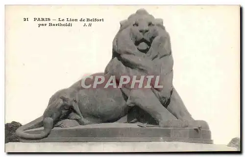 Paris - 14 - Le Lion de Belfort - Cartes postales