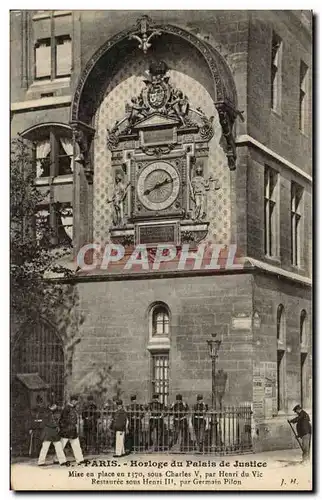 Paris - 1 - Horloge du Palais de Justice Ansichtskarte AK