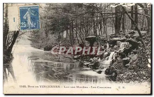 Paris - 12 - Bois de Vincennes - Lac des Minimes - Les Cascades - Ansichtskarte AK