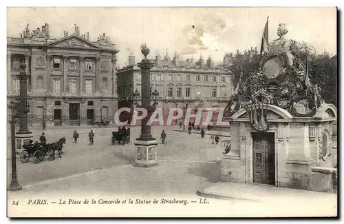 Paris - 8 - Place de la Concorde - Statue de Strasbourg - Cartes postales