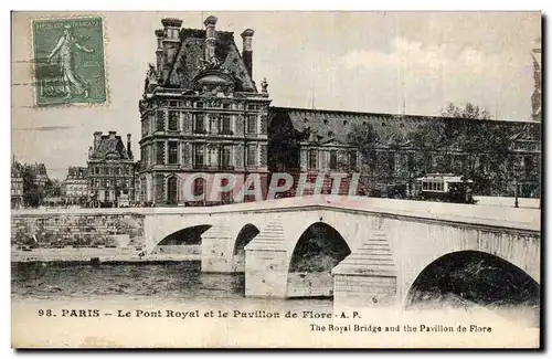 Paris - 1 - Le Pont Royal et le Pavillon de Flore - Ansichtskarte AK