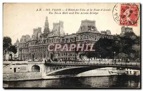 Paris - 4 - L&#39Hotel de Ville - Pont d&#39Arcole - Cartes postales