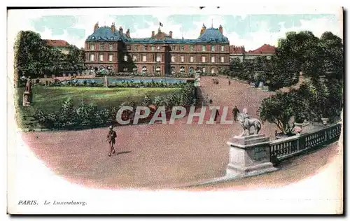 Paris - 6 - Le Luxembourg - lion - Cartes postales