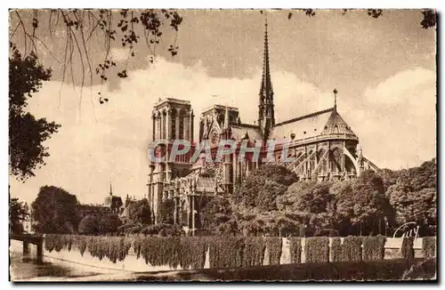 Paris - 4 - Abside de la Cathedrale Notre Dame - Ansichtskarte AK