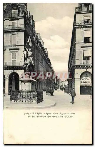 Paris - 1 - Rue des Pyramides et Statue de Jeanne d&#39Arc - Ansichtskarte AK