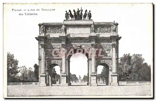 Paris - 1 - L&#39Arc de Triomphe des Tuileries - Ansichtskarte AK