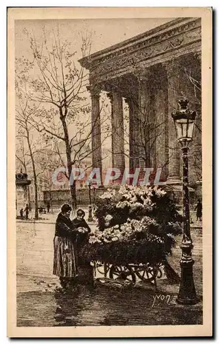 Paris - 8 - Marchande de Fleurs - Place de la Madeleine - Ansichtskarte AK