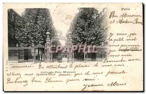 Paris - Grille du Parc Monceau Cartes postales