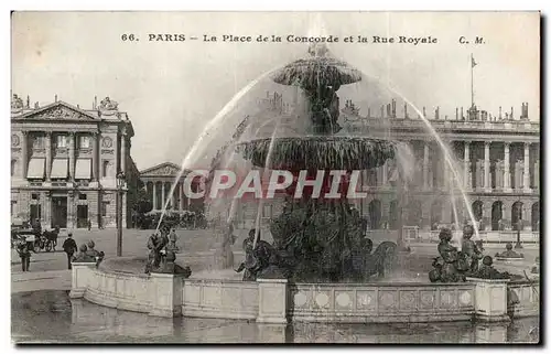 Paris - 8 - Place de la Coincorde et la Rue Royal e Ansichtskarte AK