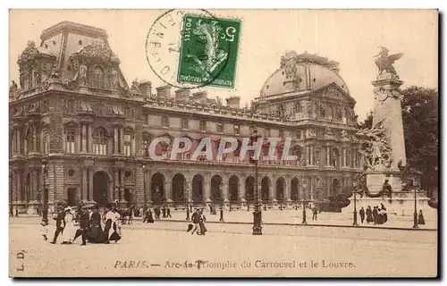 Paris - 1 - Arc de Triomphe du Carrousel et le Louvre - Ansichtskarte AK