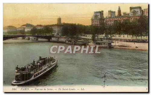 Paris - 1 - Vue sur la Seine - Ile Saint Louis - Ansichtskarte AK