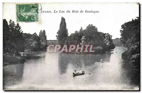 Paris - 16 - Bois de Boulogne - Le Lac - bateau - Cartes postales