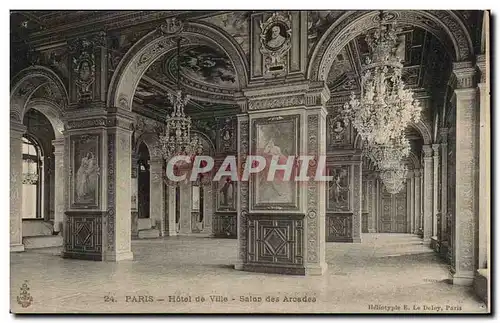 Paris - 4 - Hotel de Ville - Salon des Arcades - Cartes postales