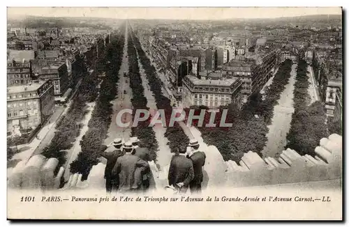 Paris - 8- Panorama pris de l&#39Arc de Triomphe - Ansichtskarte AK