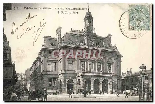 Paris - 18 - La Mairie du XVIII arrondissement - Ansichtskarte AK