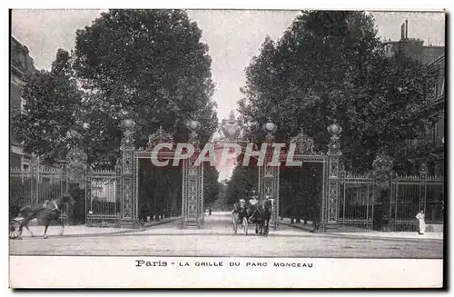 Paris - 8 - La Grille du Parc Monceau - Ansichtskarte AK