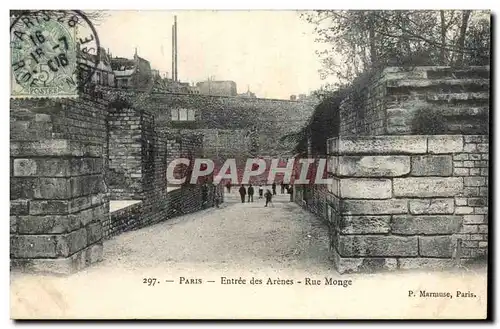 Paris - 5 - Entree des Arenes - Rue Monge - Cartes postales