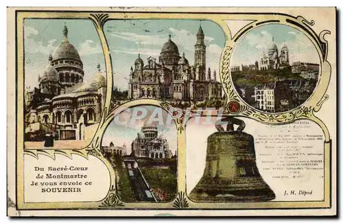 Paris - 18 - Souvenir - Sacre Coeur - Montmartre - Ansichtskarte AK