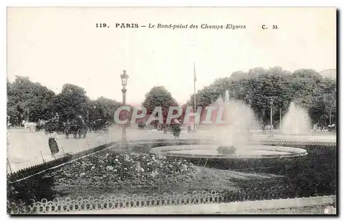 Paris - 8 - Le Rond Point des Champs Elysees Ansichtskarte AK