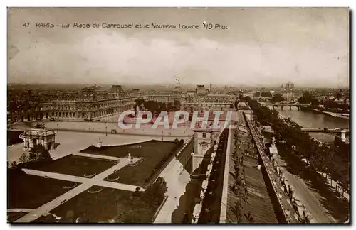 Paris - 1 - La Place du Carrousel et Nouveau Louvre - Ansichtskarte AK