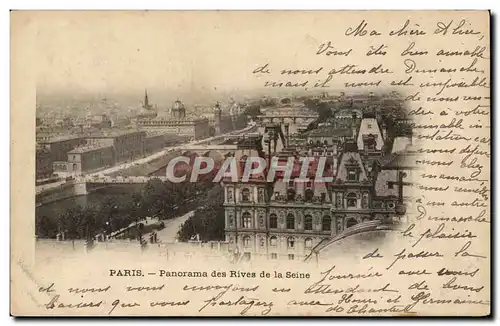 Paris - 1 - Panorama des Rives de la Seine - Ansichtskarte AK