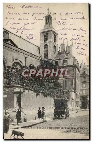 Paris - 3 - Eglise Notre Dame des Blancs Manteaux - chien - dog - Ansichtskarte AK