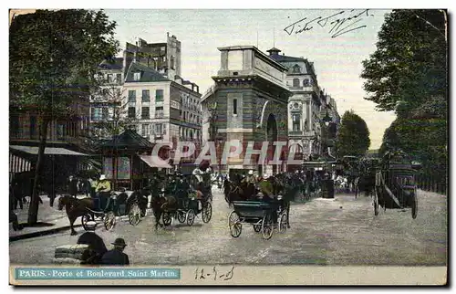 Paris - 10 - Porte et Boulevard Saint Martin - Cartes postales