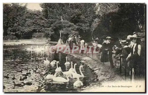 Paris - 16 - Bois de Boulogne - Cygnes - enfant - Ansichtskarte AK