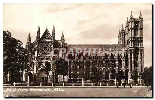 Angleterre - England - London - North Front - Westminster Abbey - Ansichtskarte AK