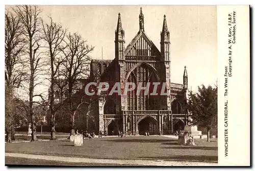 Angleterre - England - Winchester Cathedral - The West Front - Ansichtskarte AK