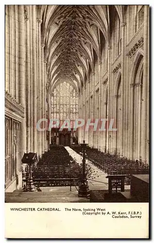 Angleterre - England - Winchester Cathedral - The Nave looking West - Ansichtskarte AK