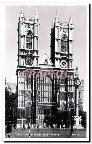 Angleterre - England - London - Westminster Abbey - West Towers - Ansichtskarte AK