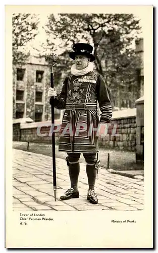 Angleterre - England - London - Chief Yeoman Warder - Tower of London - Ansichtskarte AK