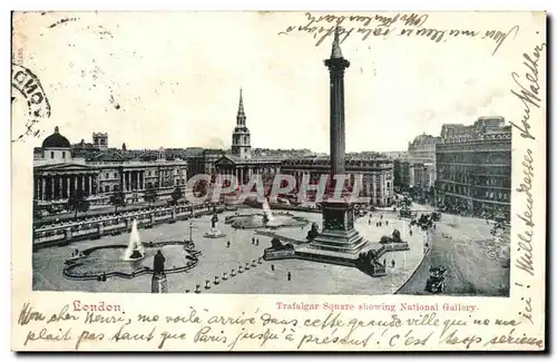 Angleterre - England - London - Trafalger Square showing National Gallery - Ansichtskarte AK