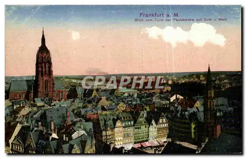 Allemagne - Deutschland - Frankfurt - Blick vom Turm der Paulskirsche - Ansichtskarte AK