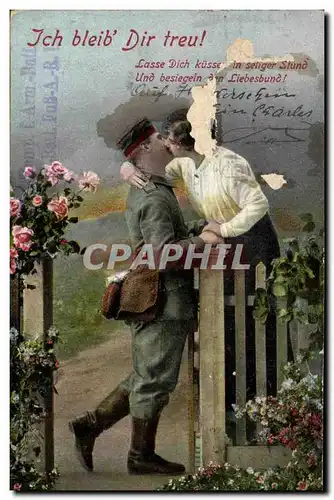 Allemagne - Deutschland - Couple - Militaria - Ich bleib Dir treu - Lass dich kuessen in seliger stu