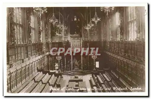 Angleterre - England - London - Londres - House of Lords - Throne and Woodsack - Ansichtskarte AK