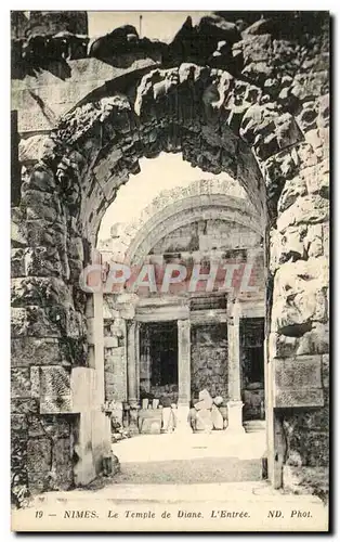 Nimes - Le Temple de Diane - L&#39Entree Cartes postales