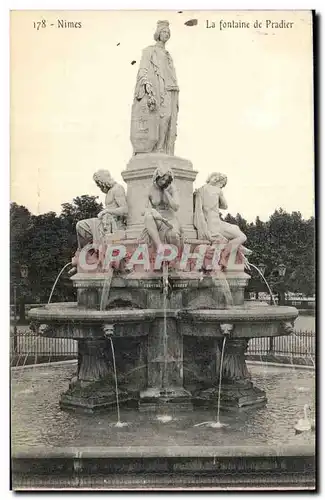 Nimes - La Fontaine Pradier Ansichtskarte AK