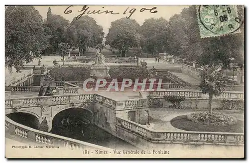 Nimes - Vue Generale de la Fontaine Cartes postales