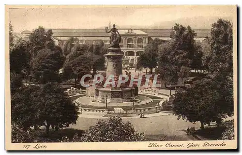 Ansichtskarte AK Lyon Place Carnot Gare Perrache