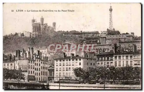 Ansichtskarte AK Lyon Coteau de Fourviere vu du pont Tilsitt